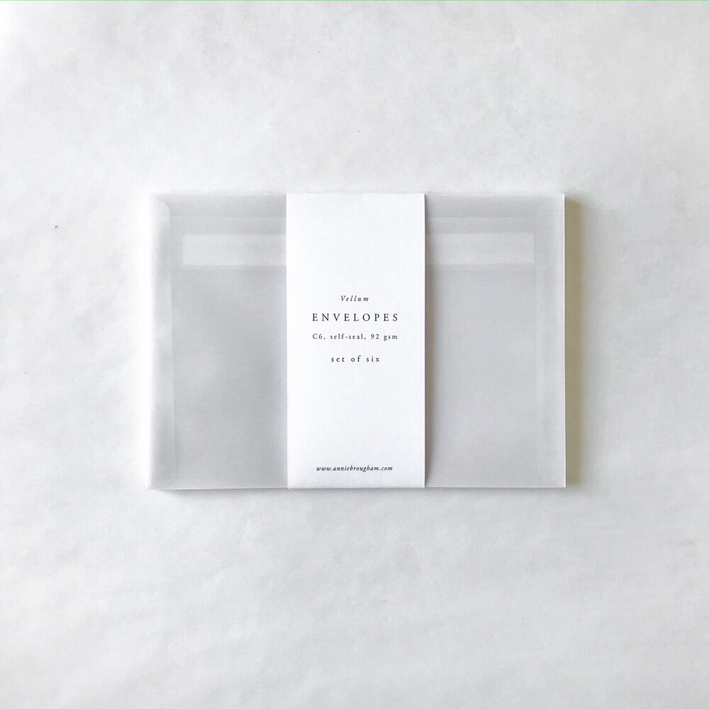 Set of 6 Vellum Envelopes —