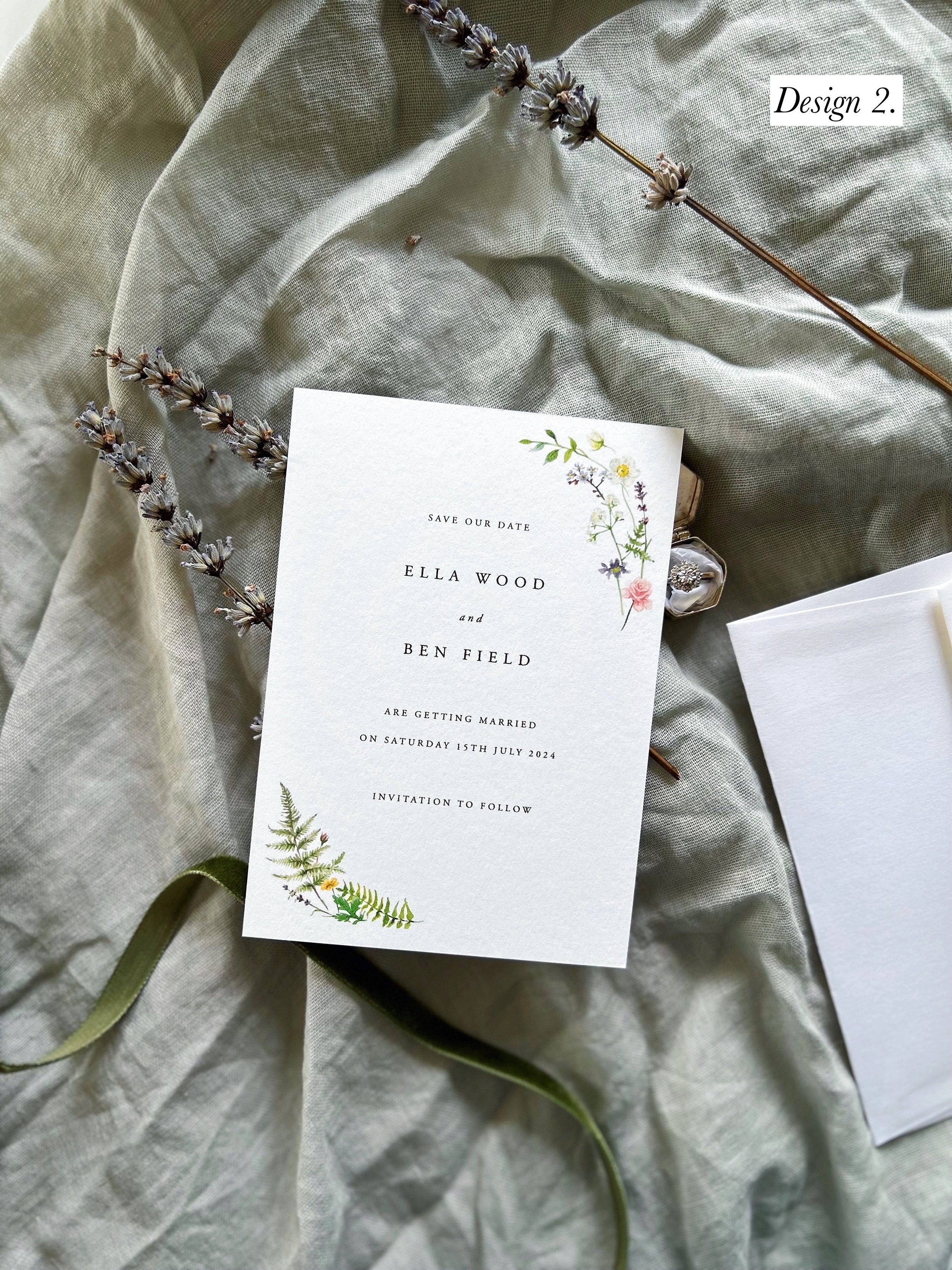 Cottage Core wedding Invitation UK
