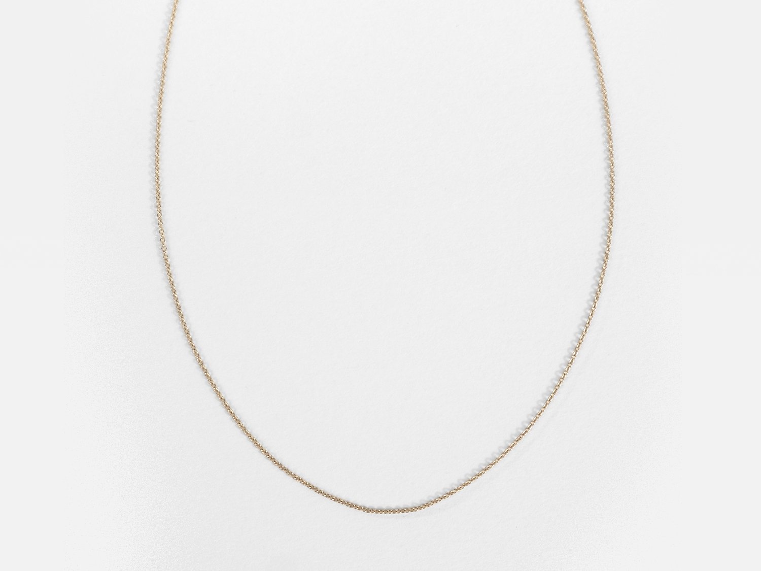 Solid 14k gold cable chain necklace