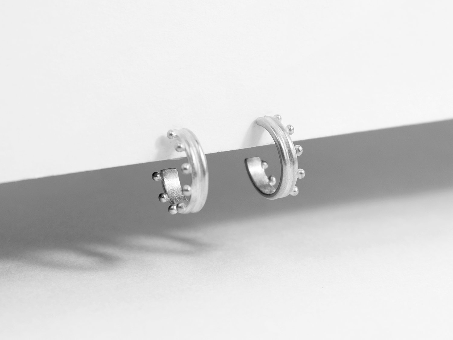 Silver hoop earrings