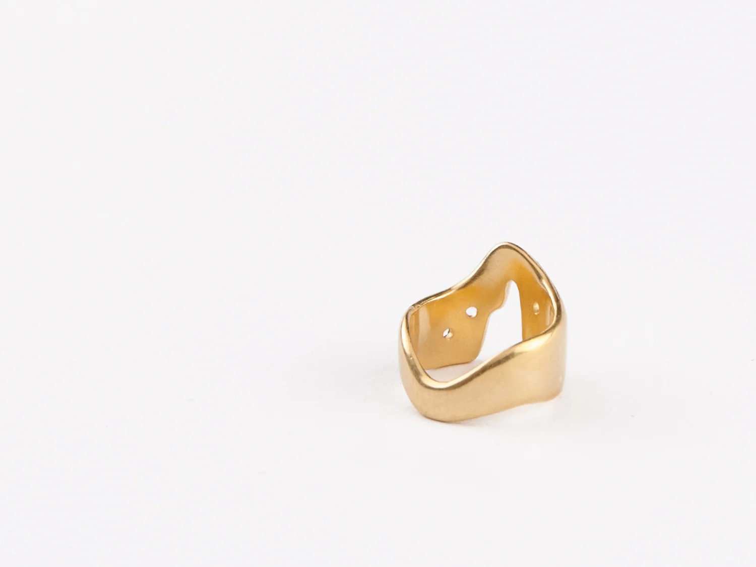 Galaxy Ring in gold and white topaz, by Sara Golden Jewelry.