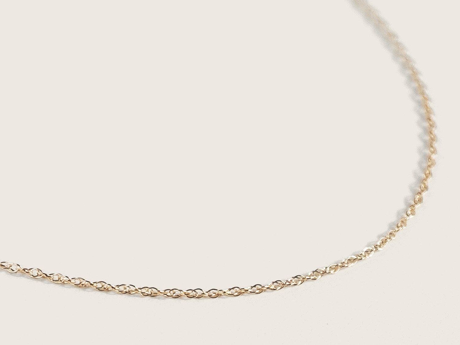 14k gold rope chain necklace