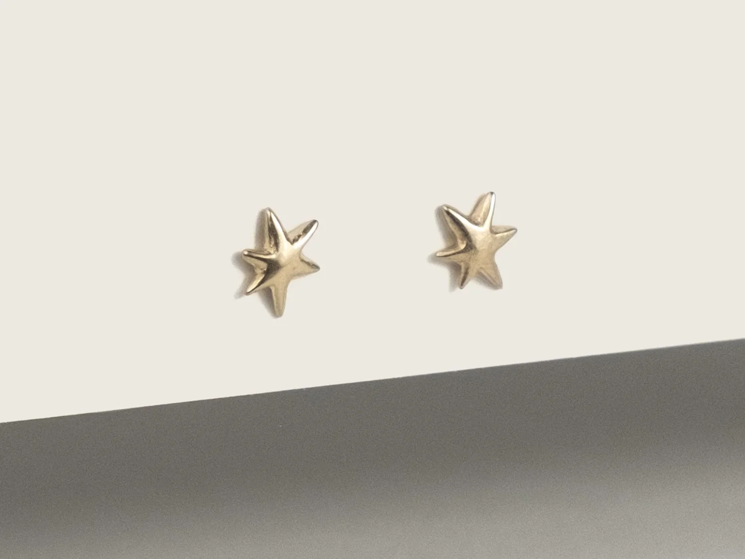 6-pointed star stud earrings in gold by Sara Golden Jewelry