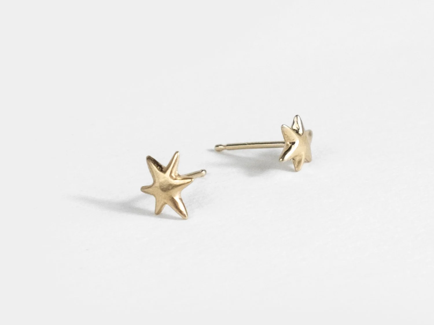 6-pointed star stud earrings in gold by Sara Golden Jewelry