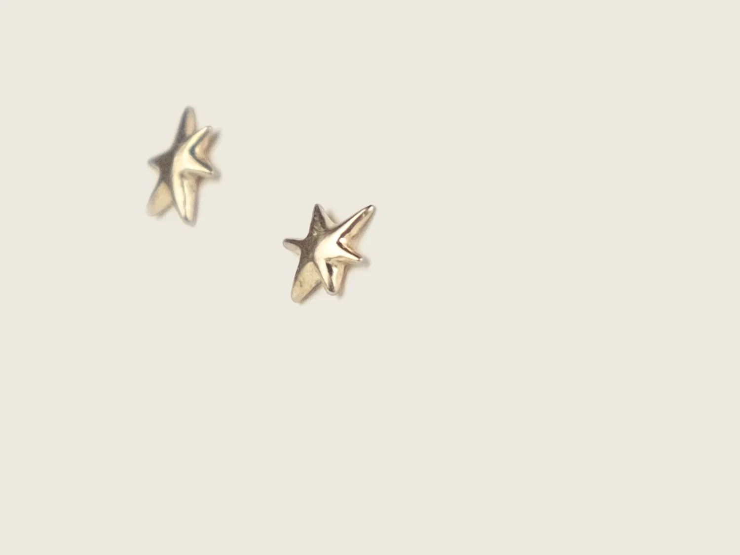 6-pointed star stud earrings in gold by Sara Golden Jewelry