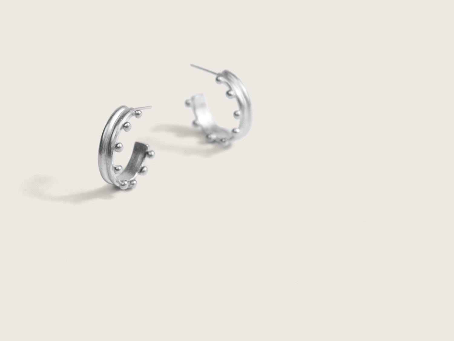Silver hoop earrings