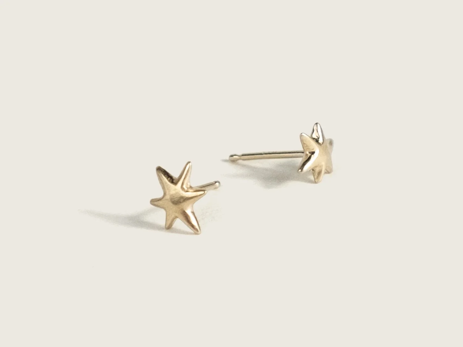 6-pointed star stud earrings in gold by Sara Golden Jewelry