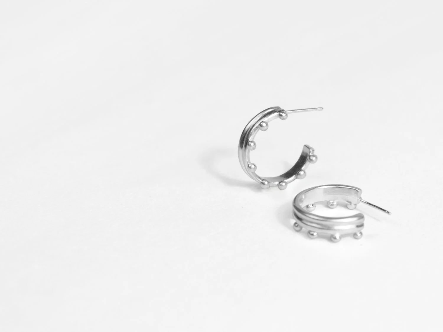 Silver hoop earrings