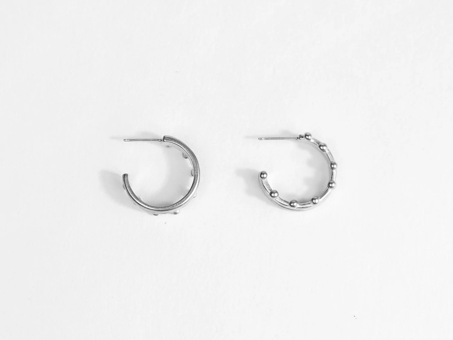 Silver hoop earrings