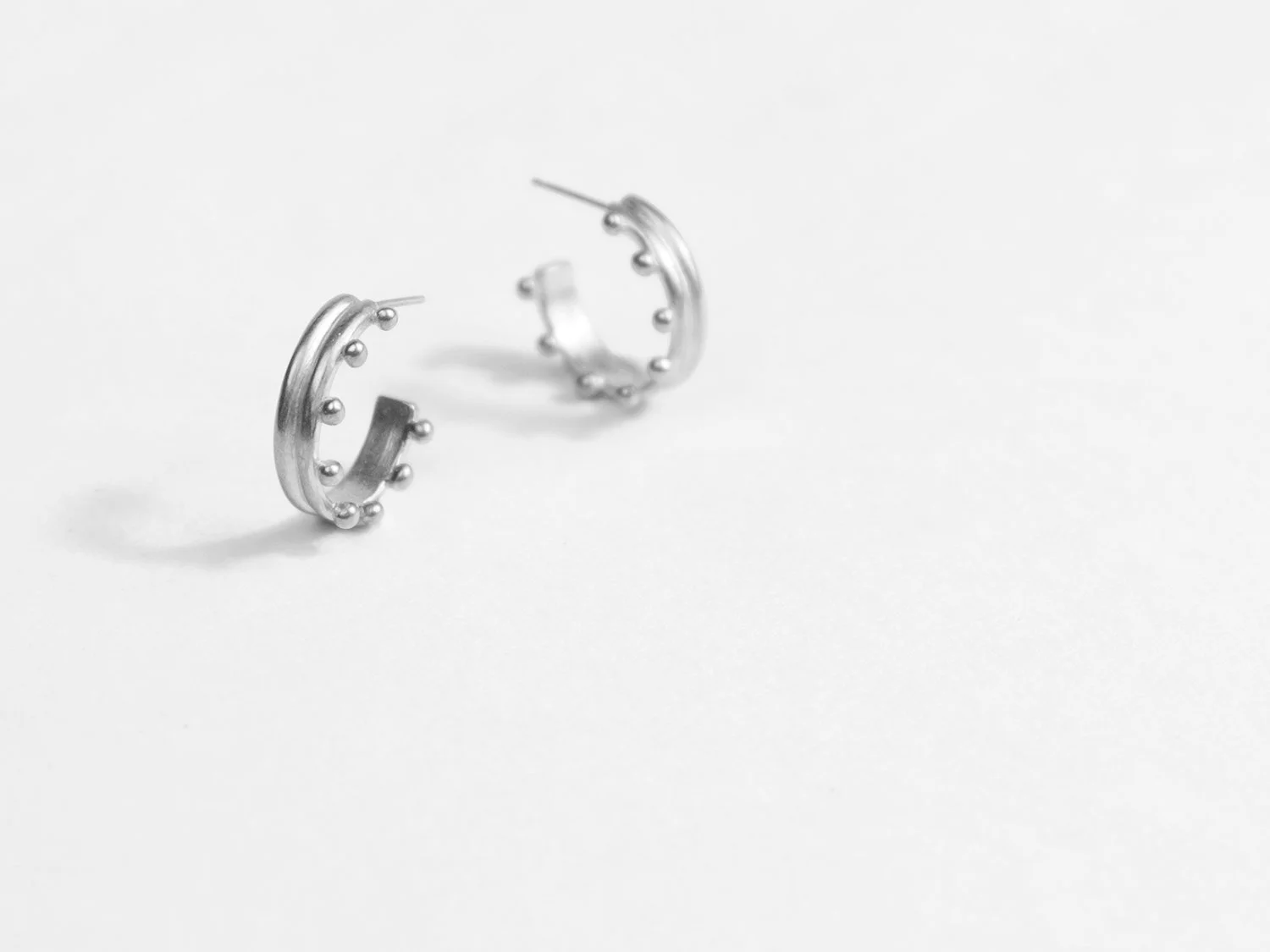 Silver hoop earrings
