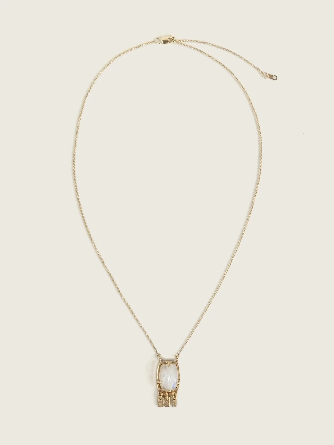 14k gold and moonstone pendant necklace by Sara Golden Jewelry
