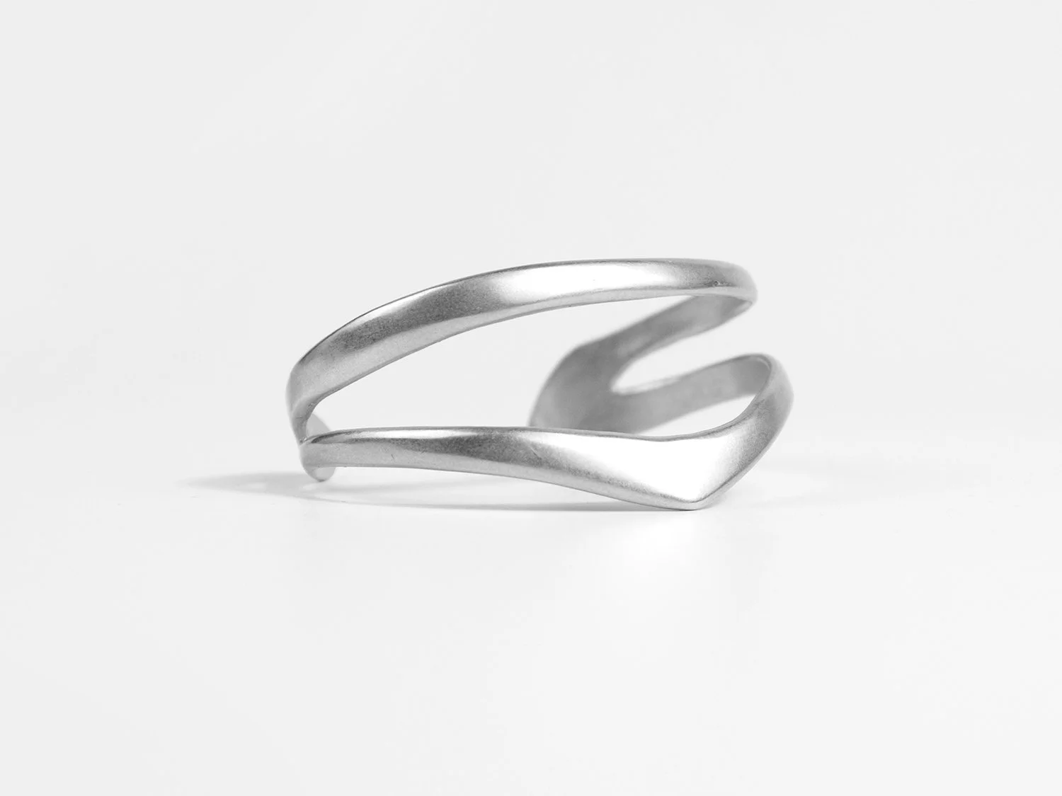Organic, wavy cuff in sterling silver by Sara Golden Jewelry