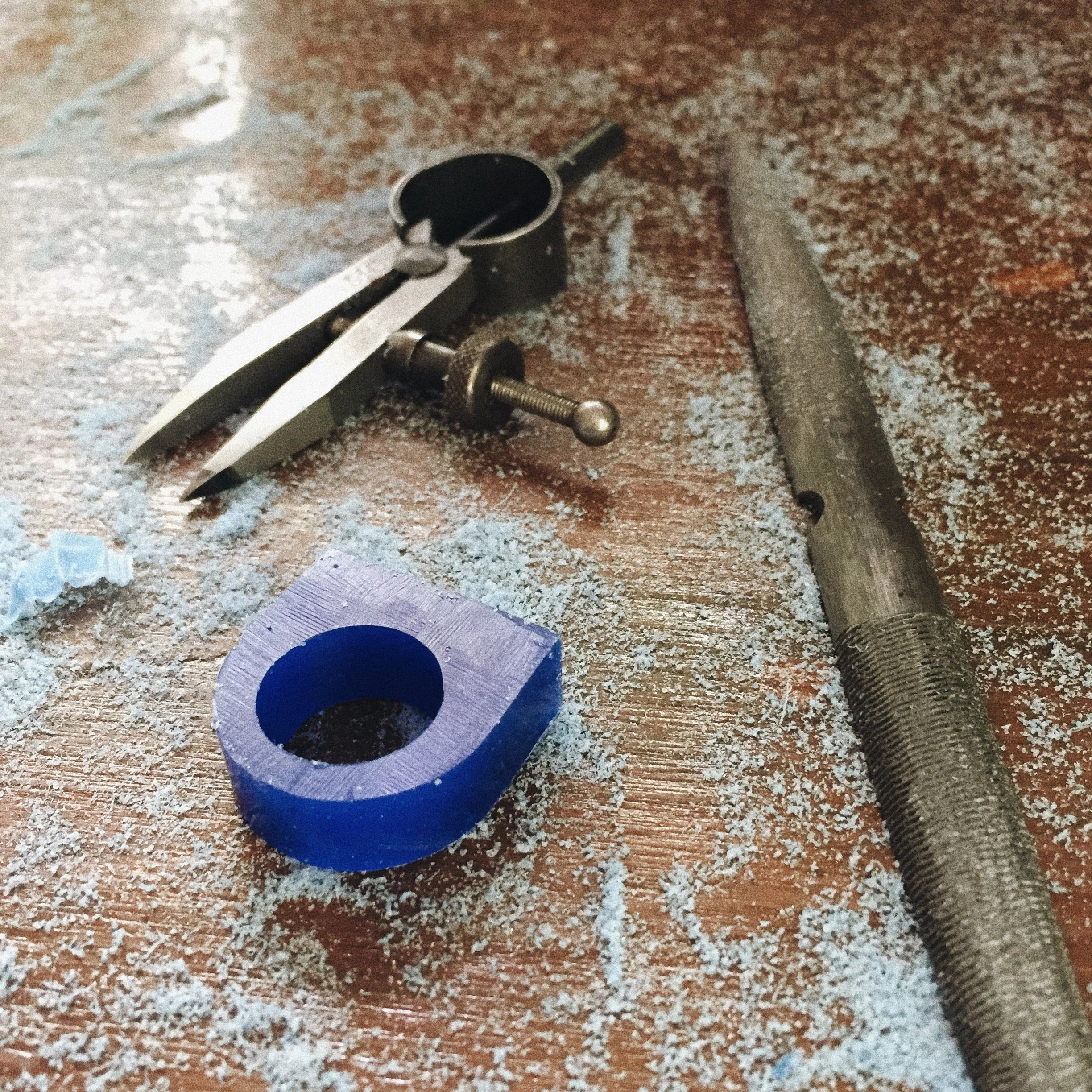 Wax carving for a new ring
