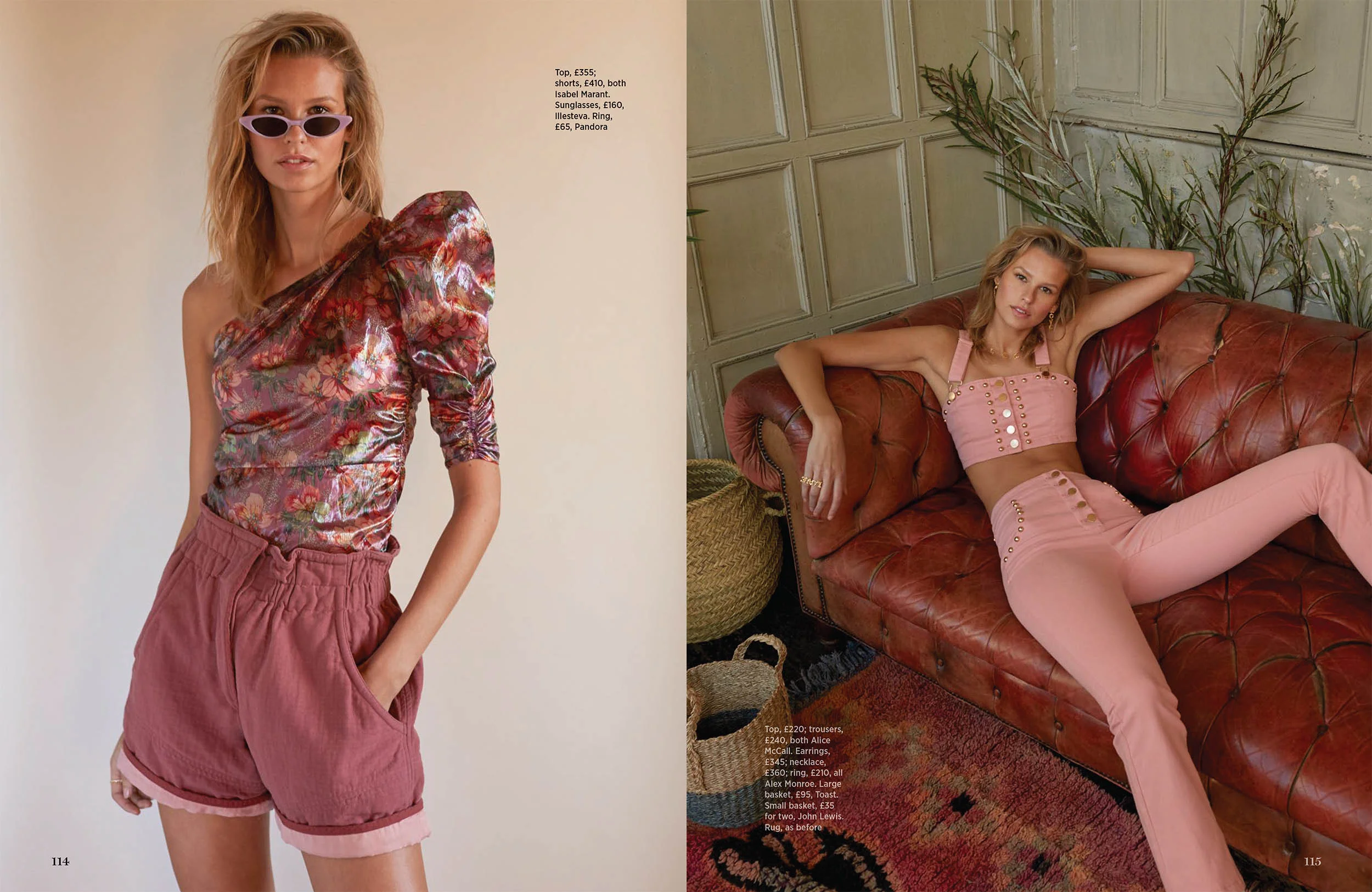 Set Design - Cosmopolitan desert rose sofa