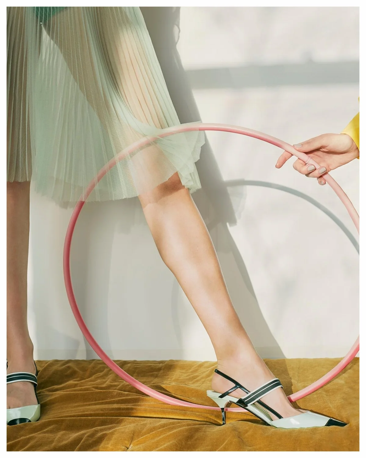 Set Design - Sunday Times pastels hula hoop