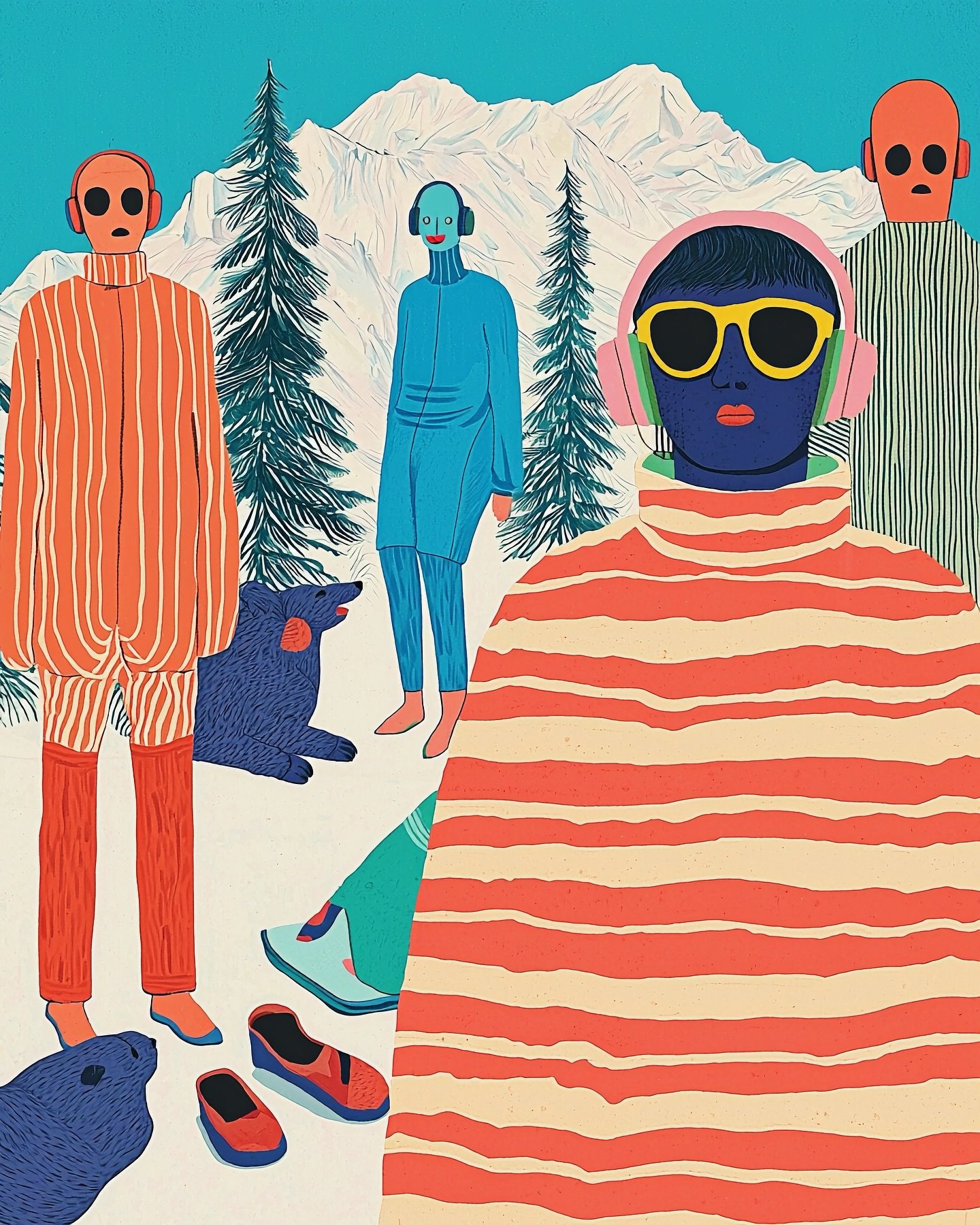 It&rsquo;s all happening up in the Alps! 🏔️🧡
~ Wishing everyone happy holidays and an amazing upcoming 2025! 

.
.
.
.

#midjourneyai #midjourneyart #instagood #aiart #midjourney #ai #aiartcommunity #aiartist #aiartdailytheme #aicommunity #midjourn