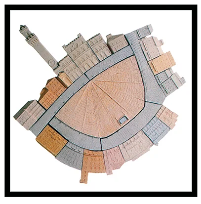 Piazza del Campo, SIENA cm. 50 x 50 - € 320,00