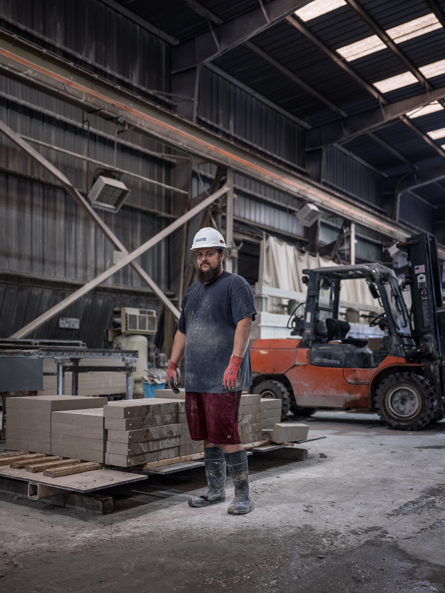 Mill Worker, Empire Quarry, near Bloomington, Indiana, 2018