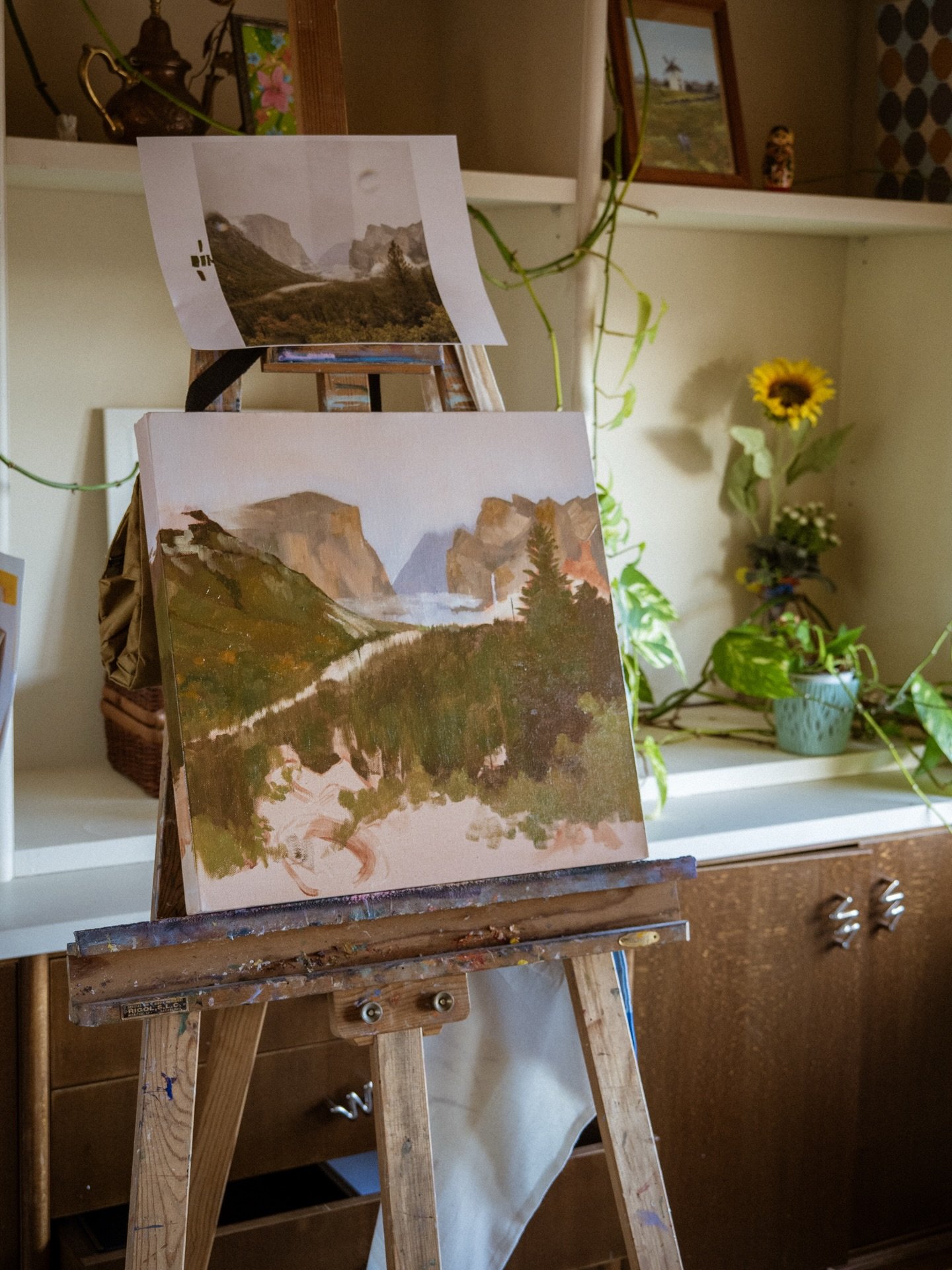 Estos &uacute;ltimos d&iacute;as he vuelto a la pintura al &oacute;leo, he entregado proyectos que me hacen mucha ilusi&oacute;n, he desayunado un pl&aacute;tano en la cima del Puigsacalm y he participado en una guerra de bolas de nieve. 

Prou b&eac