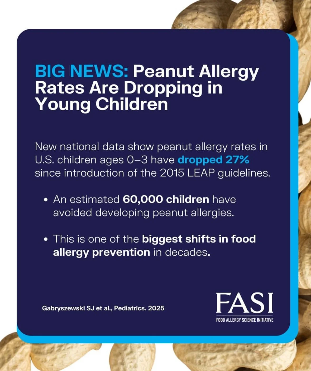 🥜 It’s #NationalNutDay - so today, we’re resharing this great post & celebrating research that changed allergy care 🙏
#Repost @foodallergyscienceinitiative
Big news for parents and caregivers: Early introduction of peanuts and oth