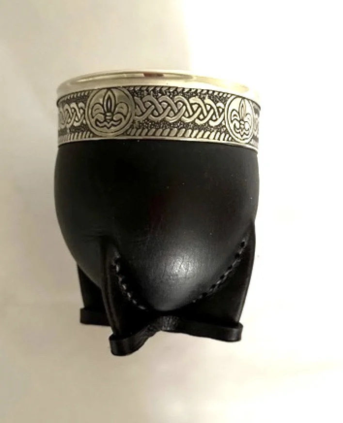 Leather Covered Gourd for  Yerba Mate