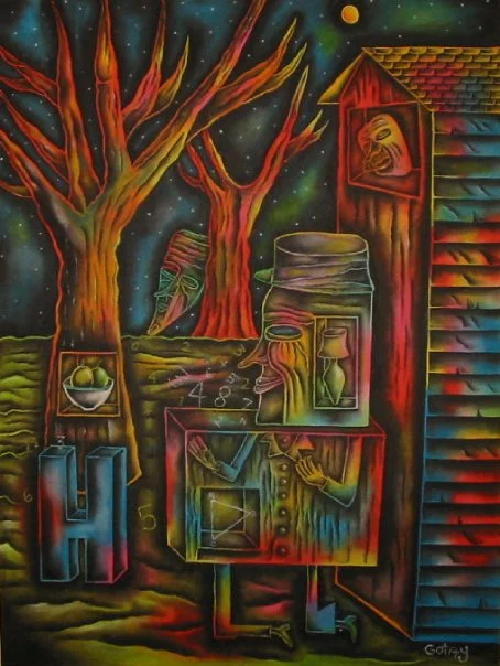 Mathematical prayer 36" x 48" Oil on canvas