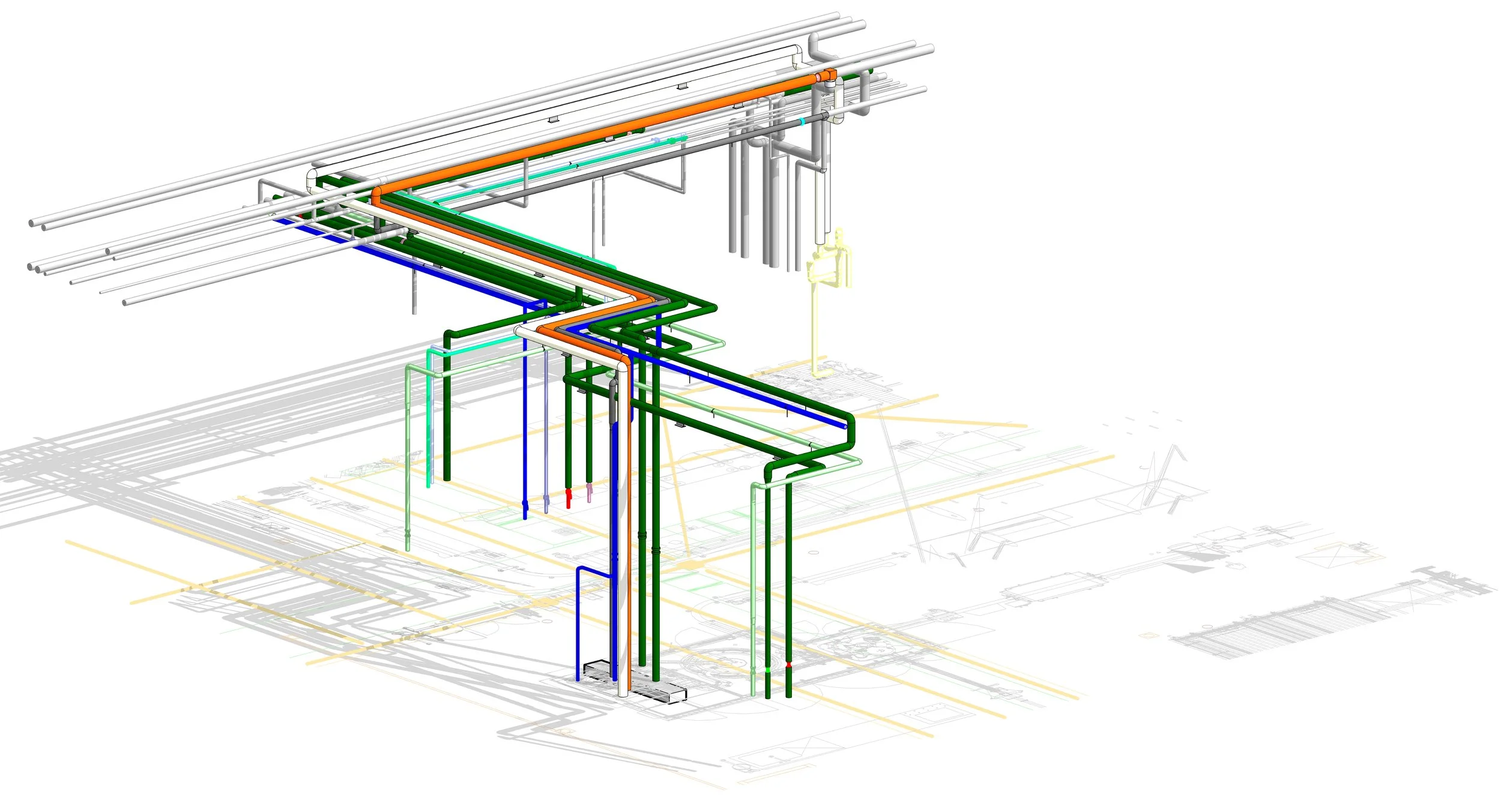  3D Pipe Insulation diagram to establish pipe routing without conflicts 