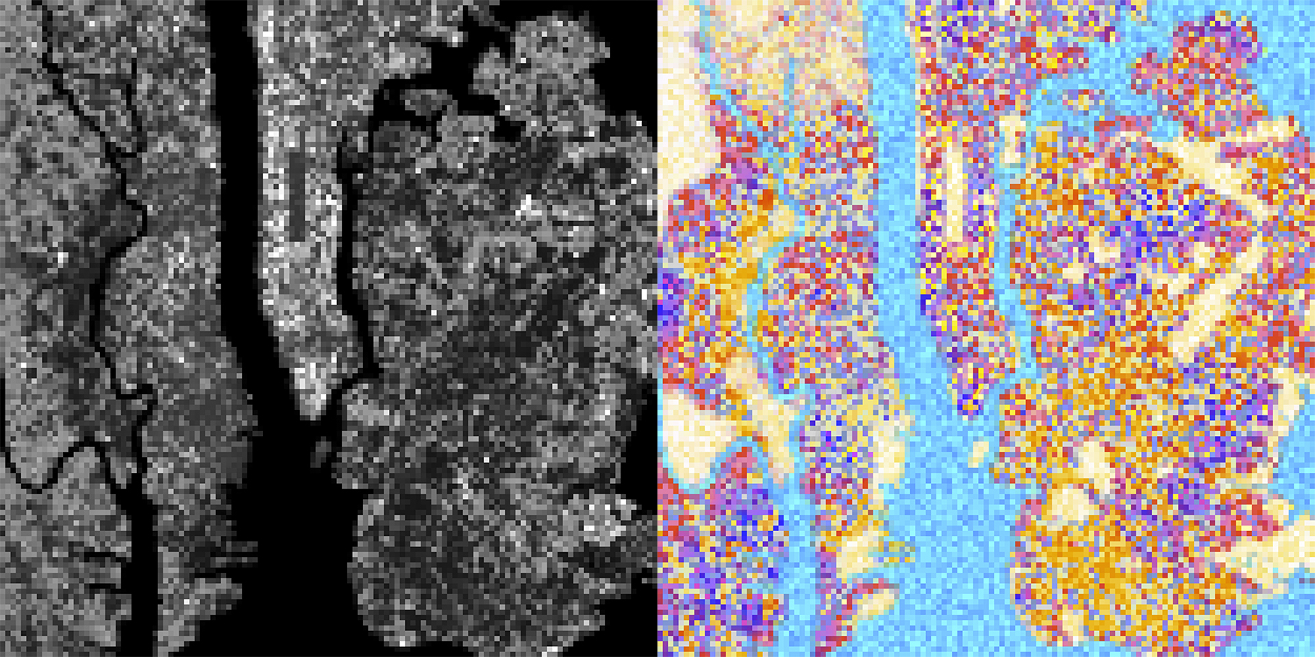 Images like this were used to generate the height and color of each stack of bricks.
