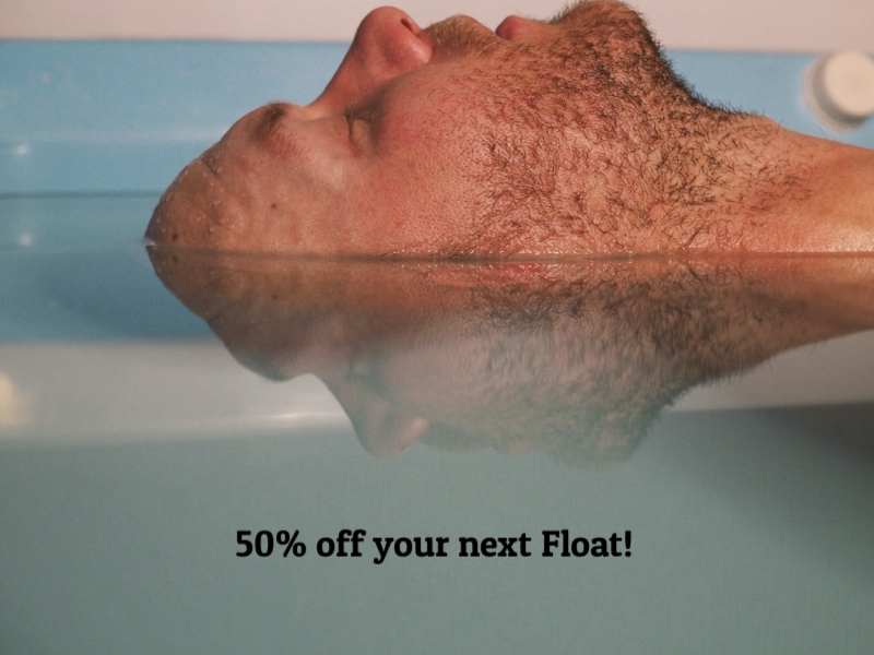 Leave a review on Facebook or other social media and then use the discount code Feedback at checkout when you book your next float. 