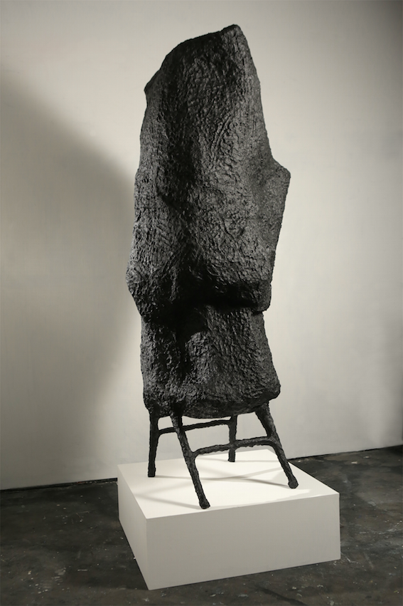 Untitled 2018 Wood, Metal, paper clay and polymer paint 80 x 40 x35”