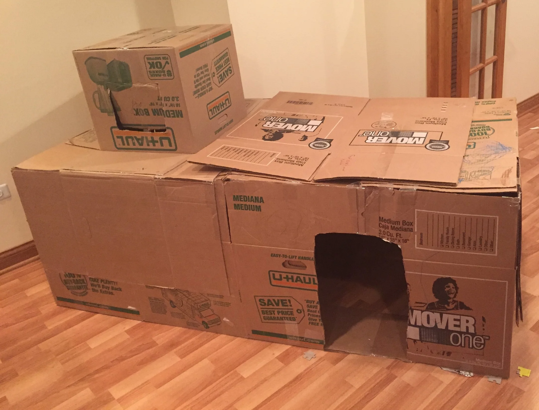 Of course, if you have an excess of boxes, a box fort is always a hit!