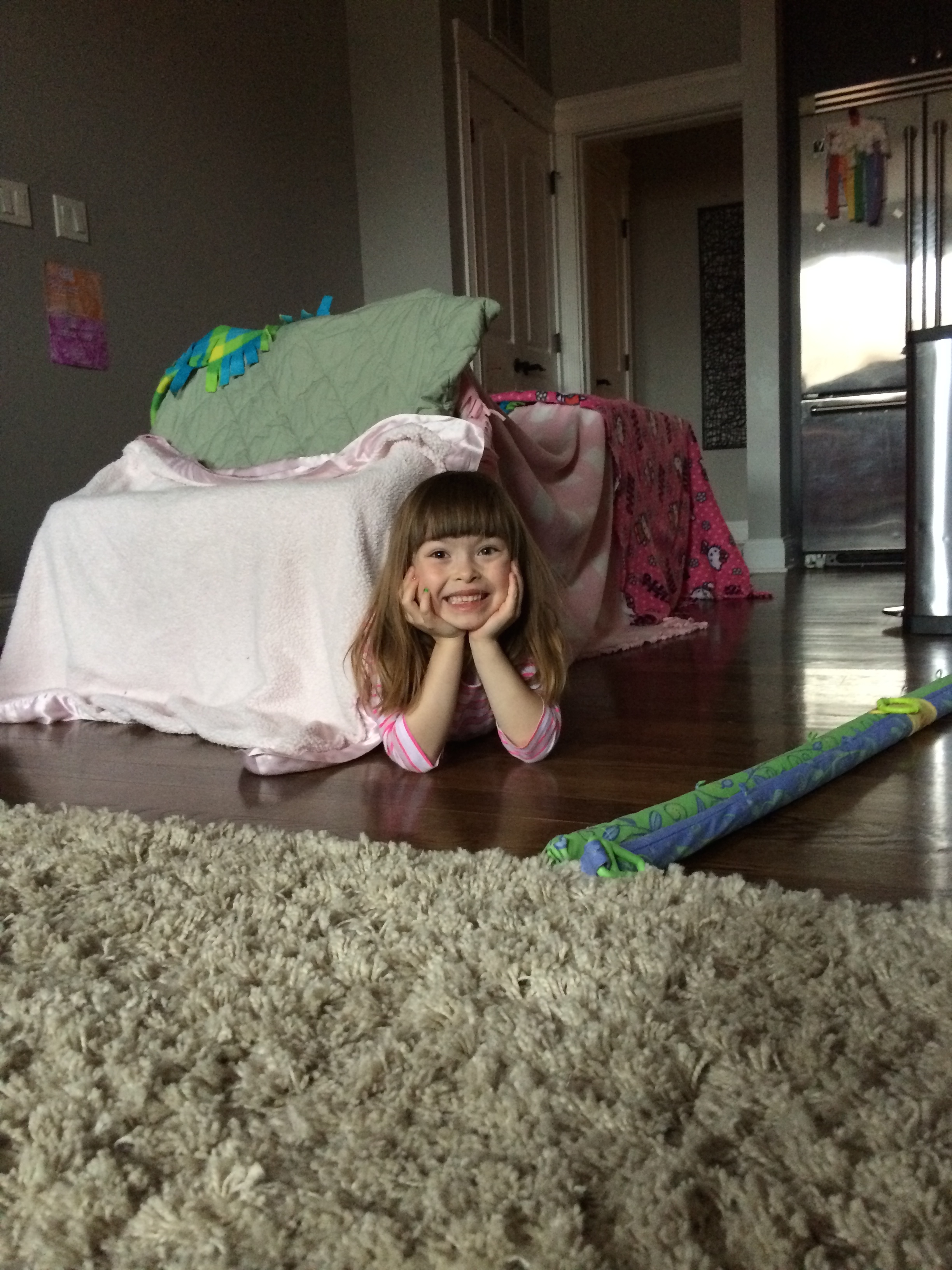 A small but mighty blanket fort!