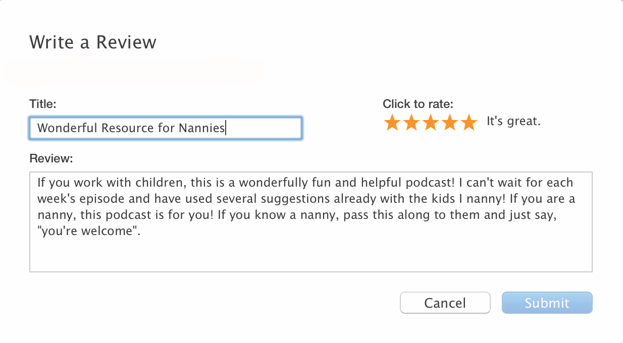 Step 7 Hit "Submit". Note that you probably won't see your review appear right away. According to Apple , "Your review might need to be approved before it's published, so it might not appear immediately."