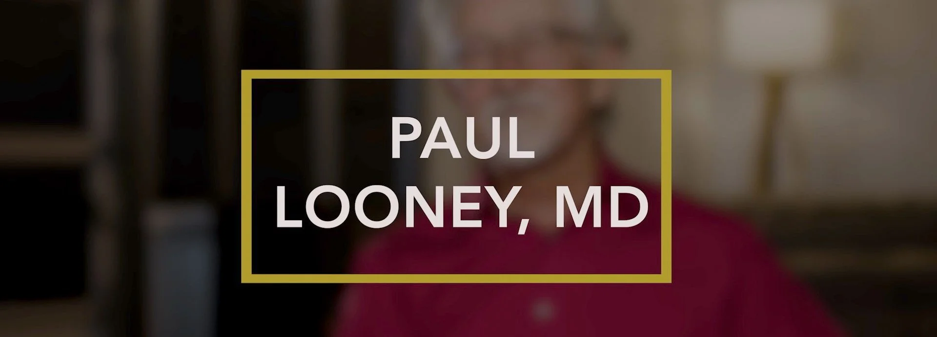 Dr. Paul Looney / Experiencing a better quality of life as promised by Jesus