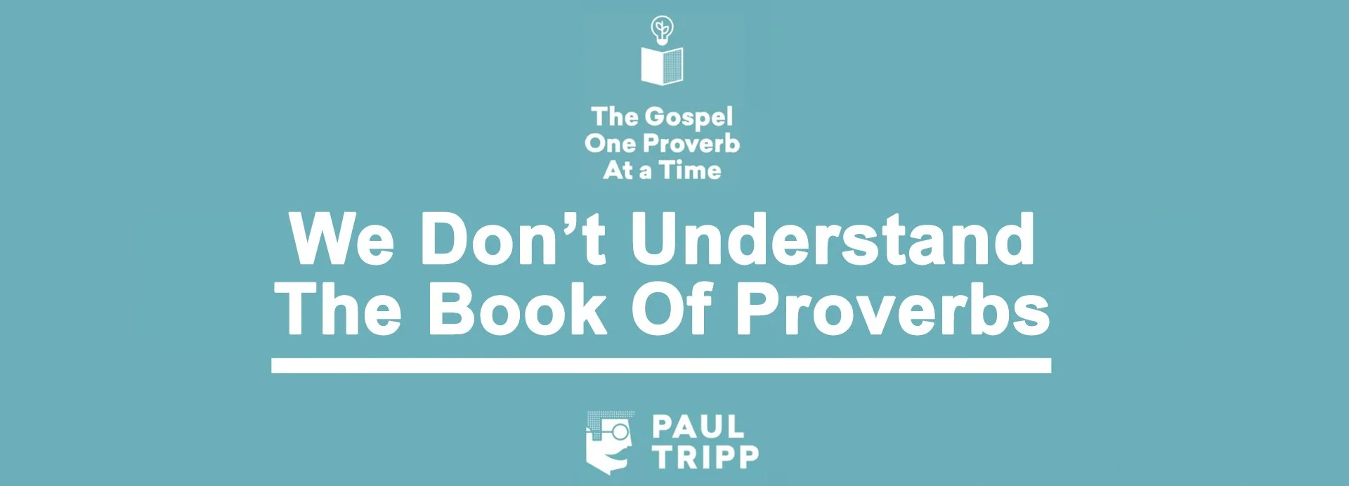 We Don't Understand The Book Of Proverbs