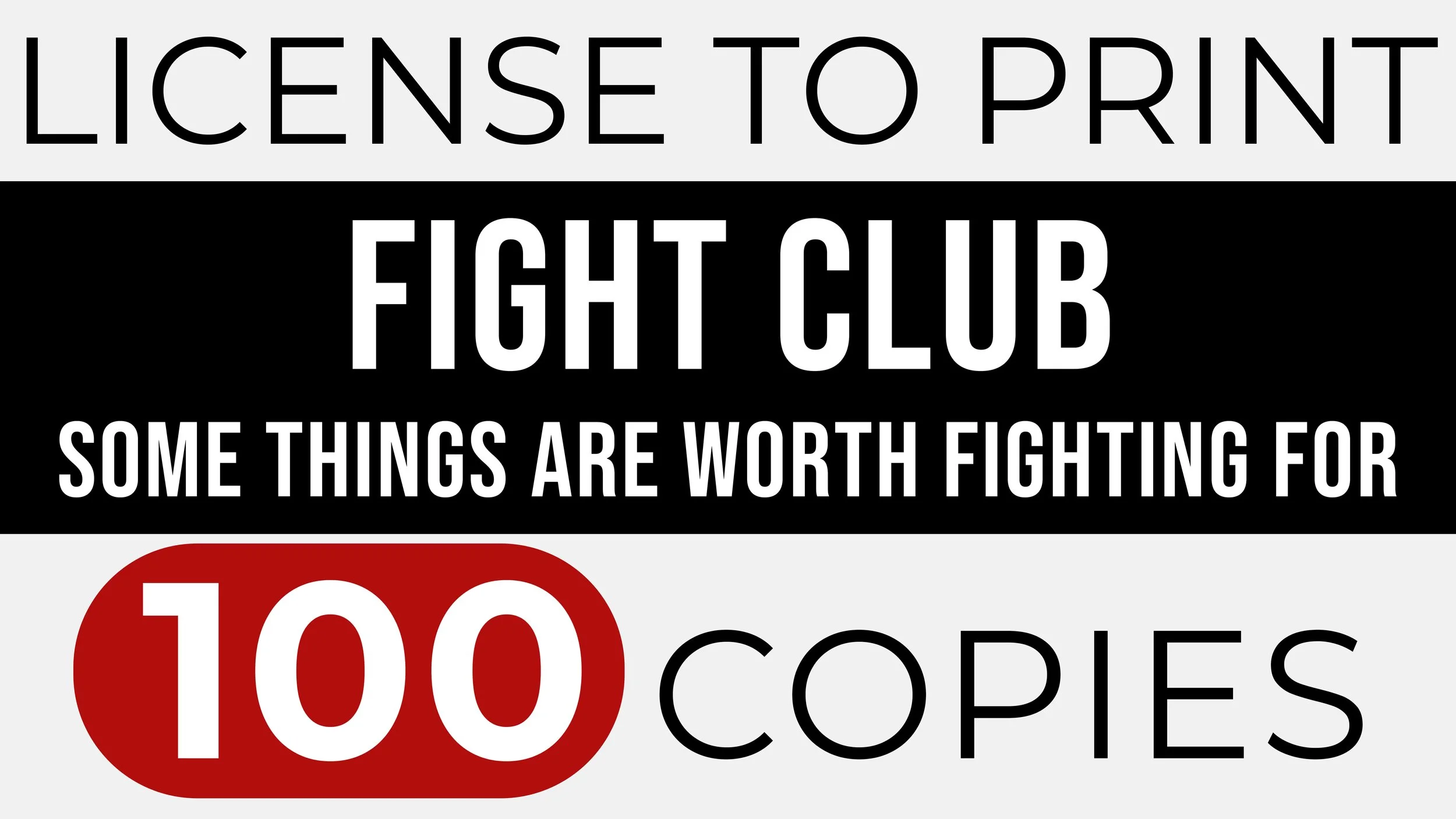FIGHT CLUB – Print 100