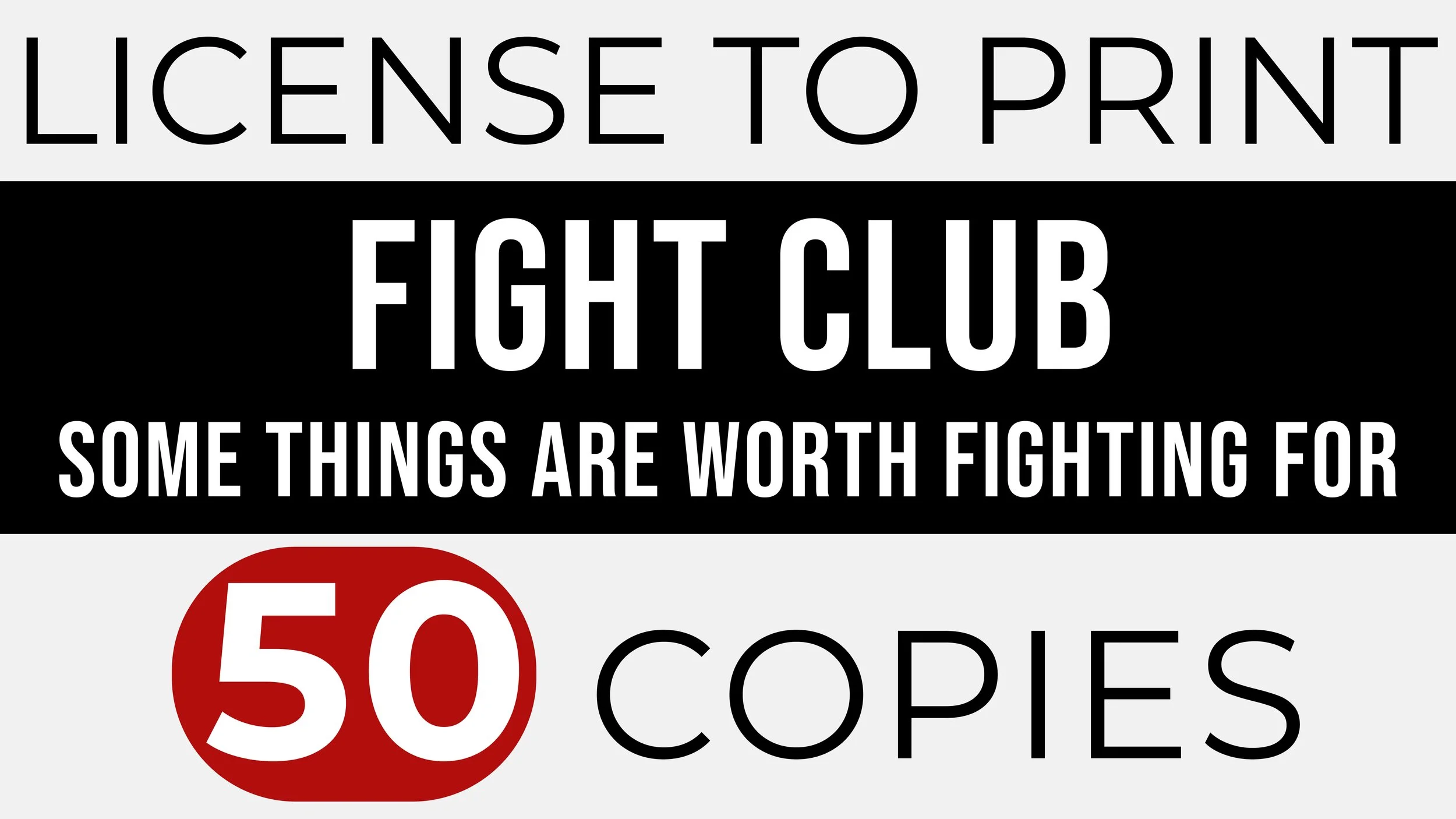 FIGHT CLUB – Print 50