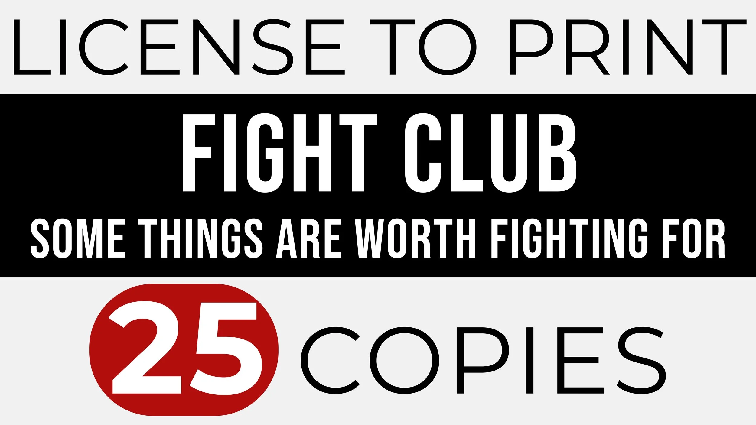 FIGHT CLUB – Print 25