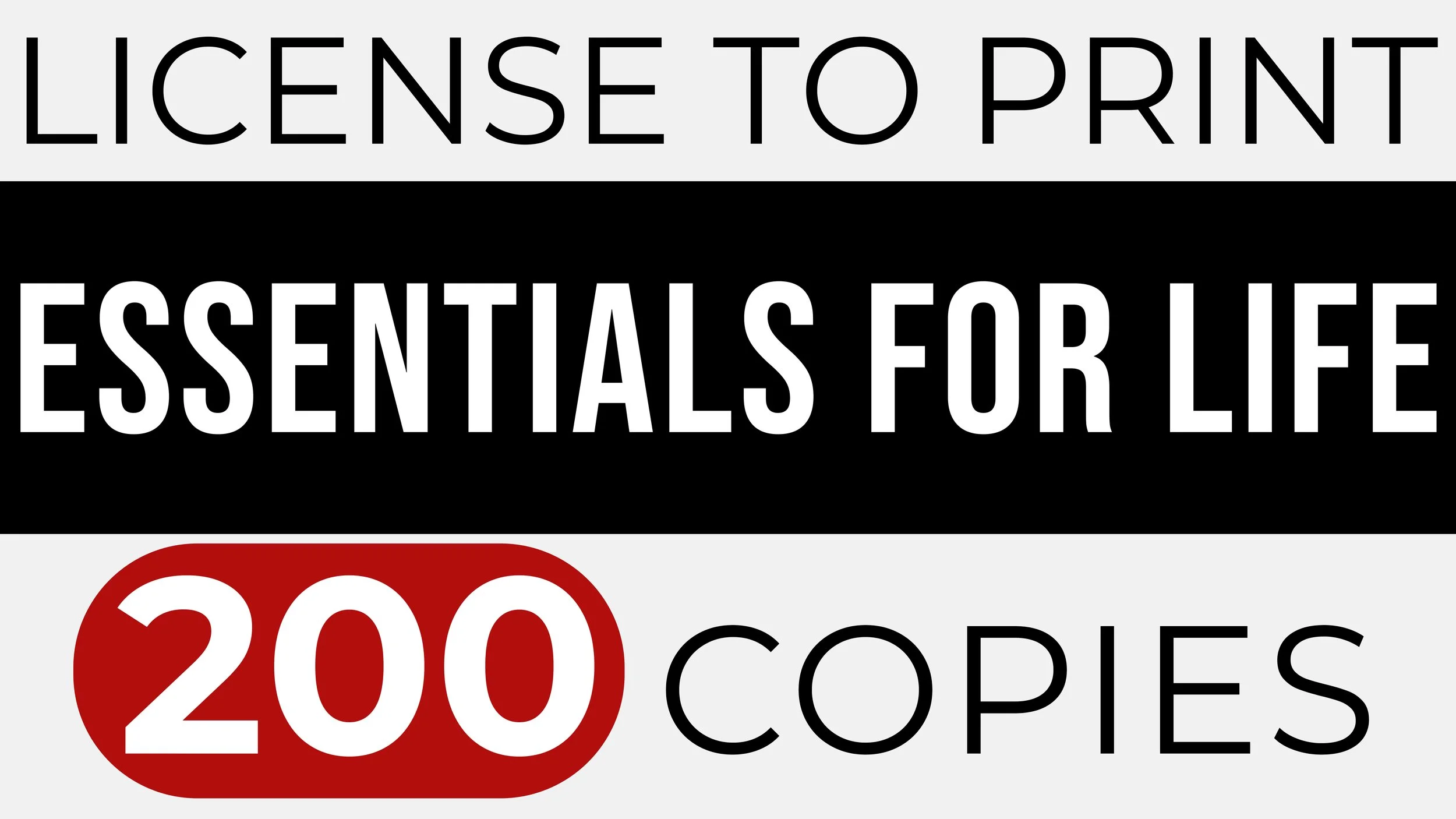 ESSENTIALS FOR LIFE – Print 200