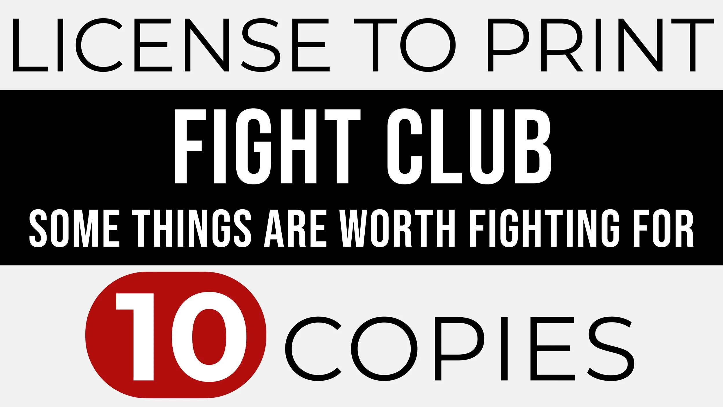 FIGHT CLUB – Print 10