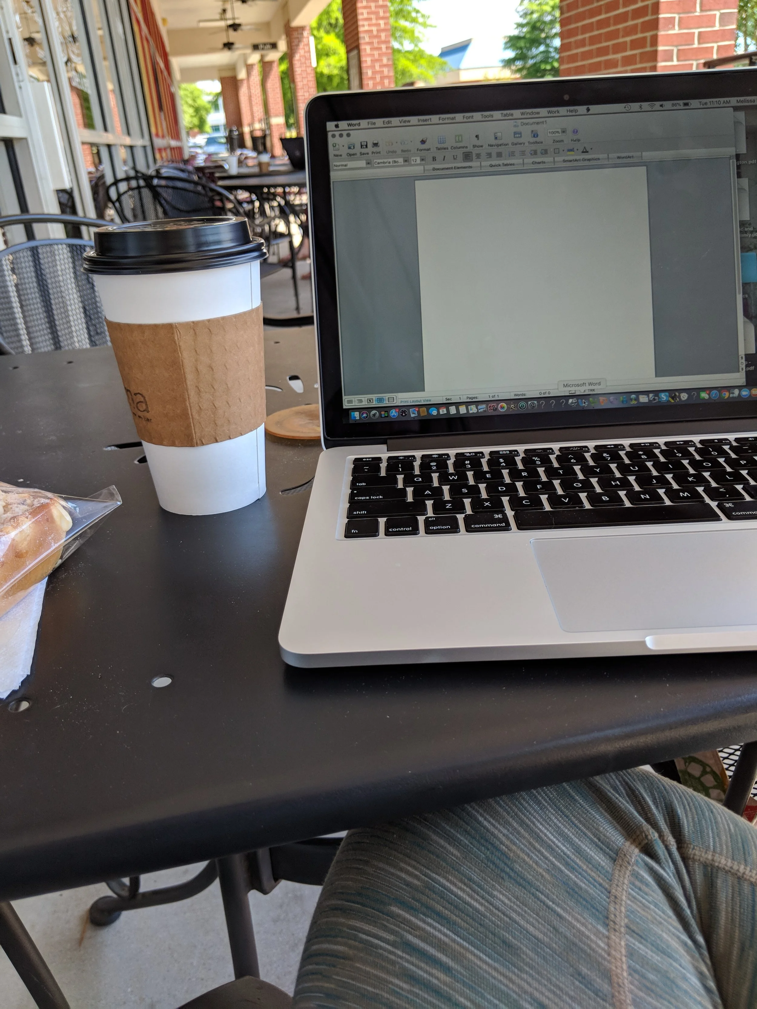 {I wrote the first part of this post in a coffee shop one week ago. I’m finishing this post from “my” recliner}