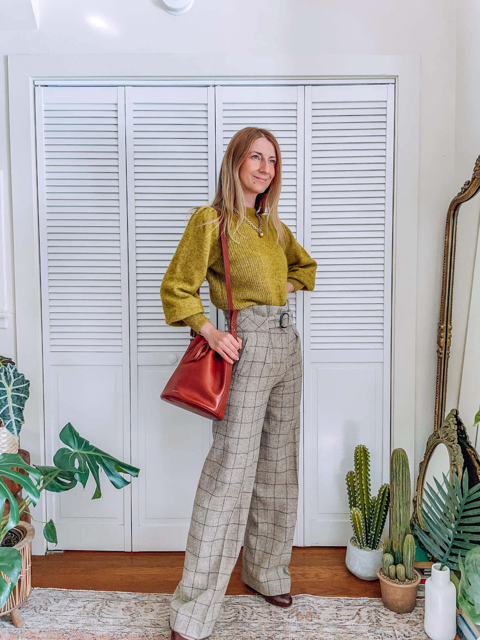 Sezane Theophile Trousers and Fleur Jumper - Abigail Albers