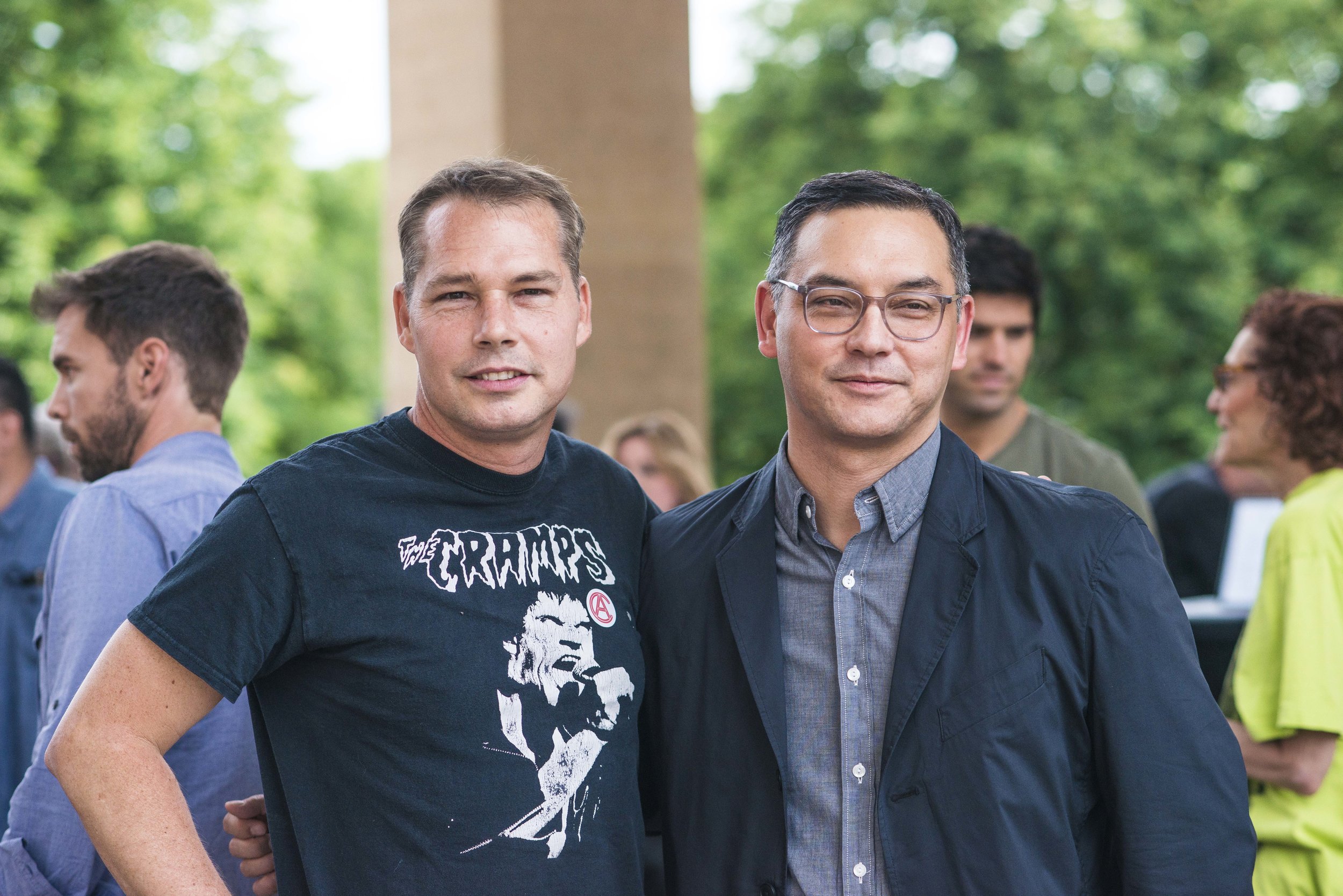 Shepard Fairey and Andrew Blauvelt at the Cranbrook Art Museum - 2018