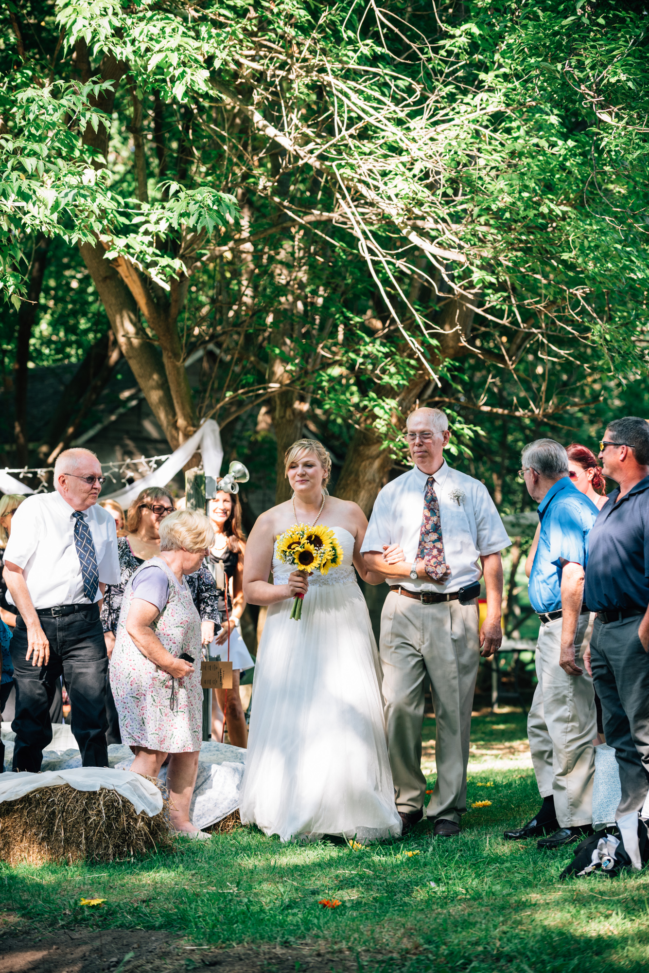 Bride down the isle