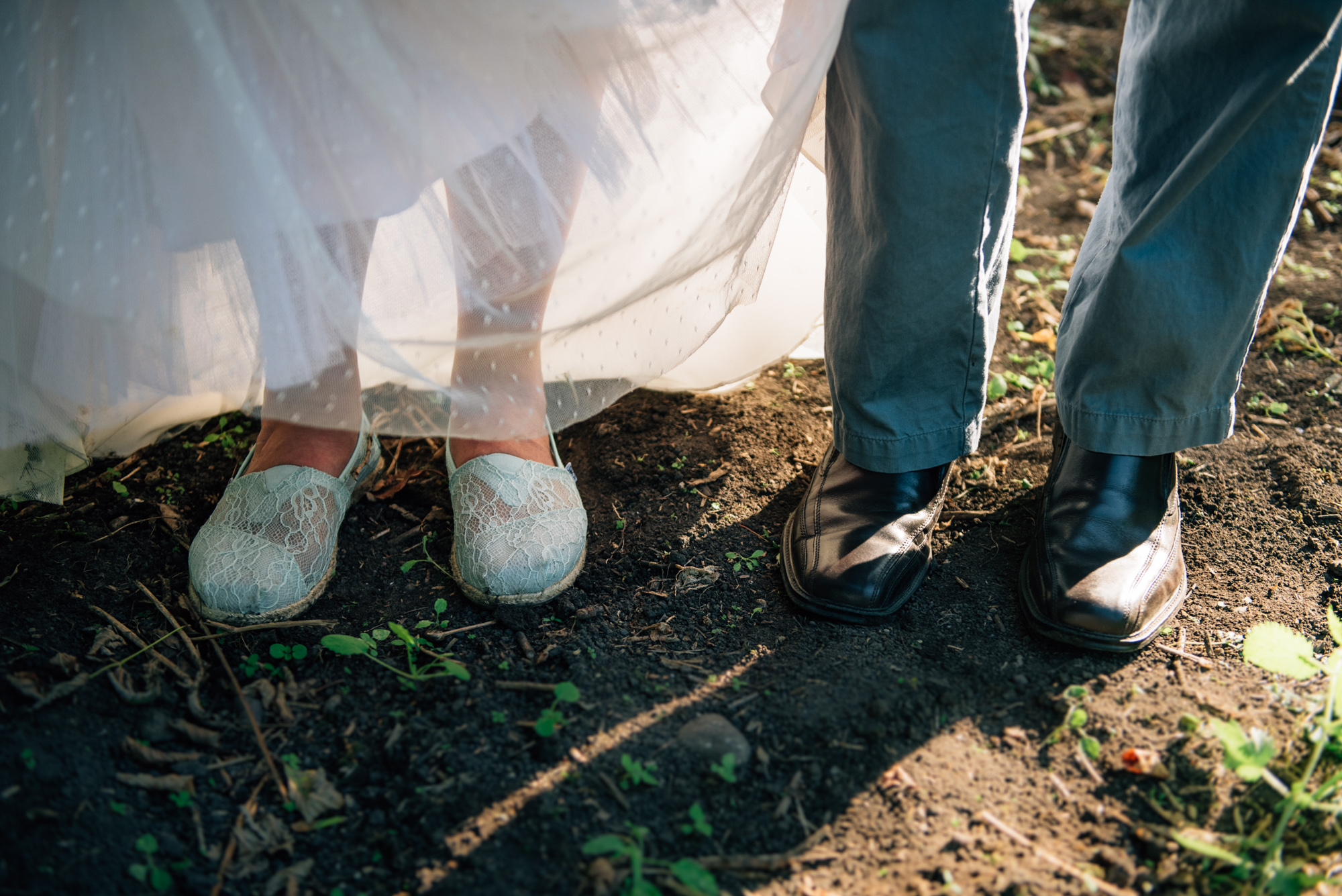 Shoes in the setting sun