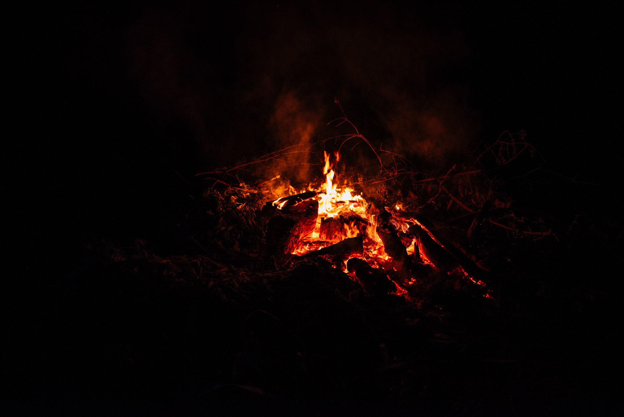 Dimming bonfire