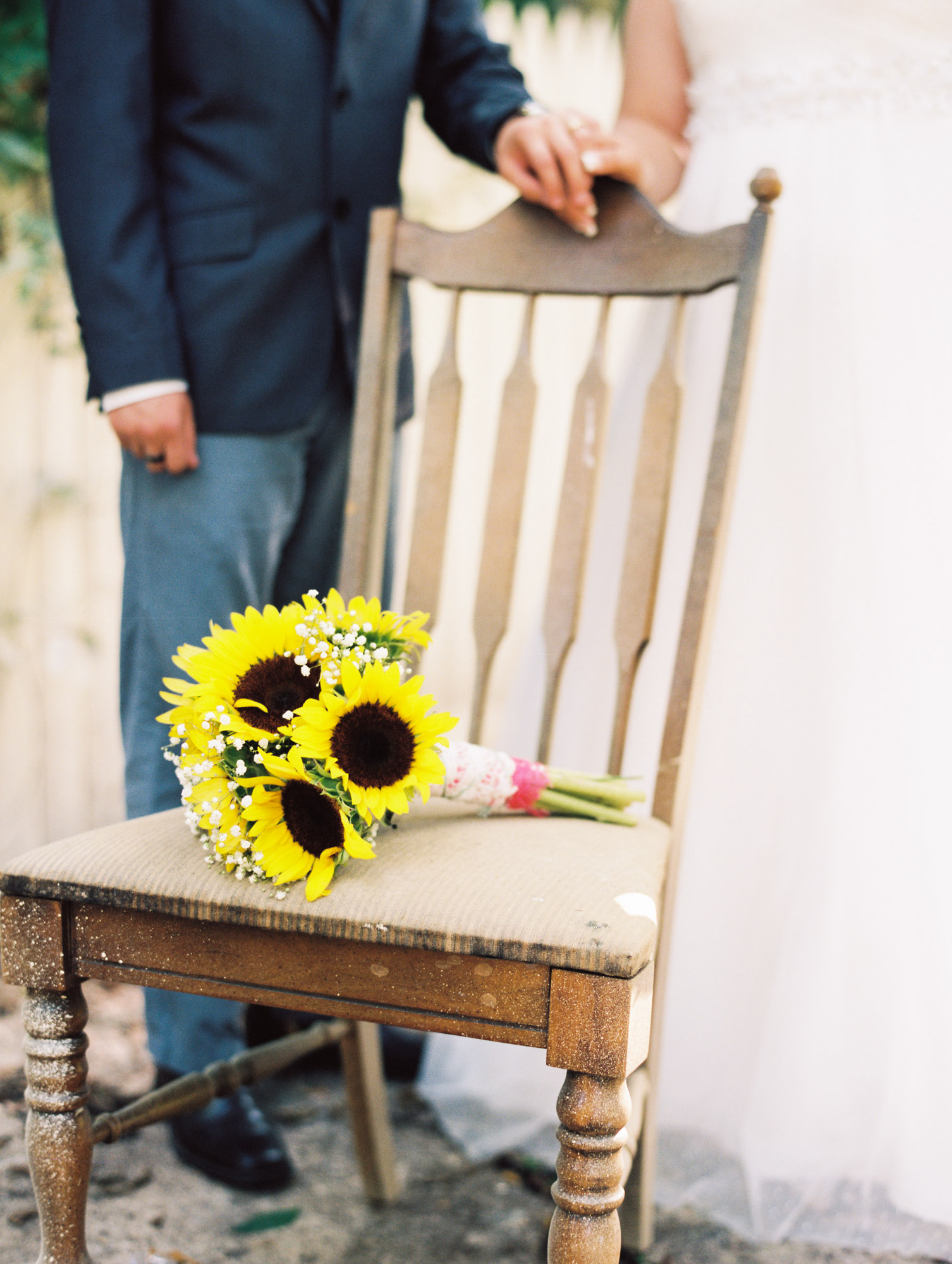 Bouquet on chair