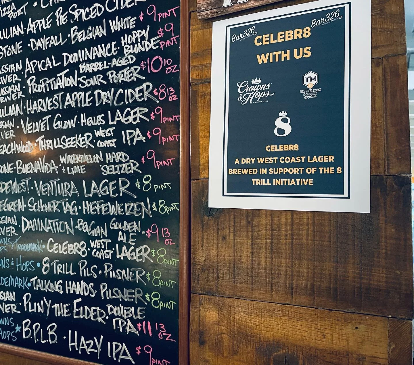 CELEBR8 at BAR 326 a collaboration between @crownsandhops and @trademarkbrewing!
CELEBR8 is a dry West Coast Lager featuring Citra, Comet, and experimental YQH 1320. Pilsner malt and flaked rice deliver a light body and effervescent bone-dry finish.