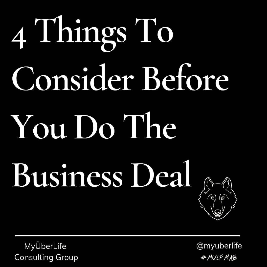 Applicable in all forms of business deals from partnerships and collaborations, to employment and independent contractor agreements. Ask the right questions and lay out the process before you dive in.
-
Be a W&Uuml;LF about your dream. 
-
#MULFMAB
#M