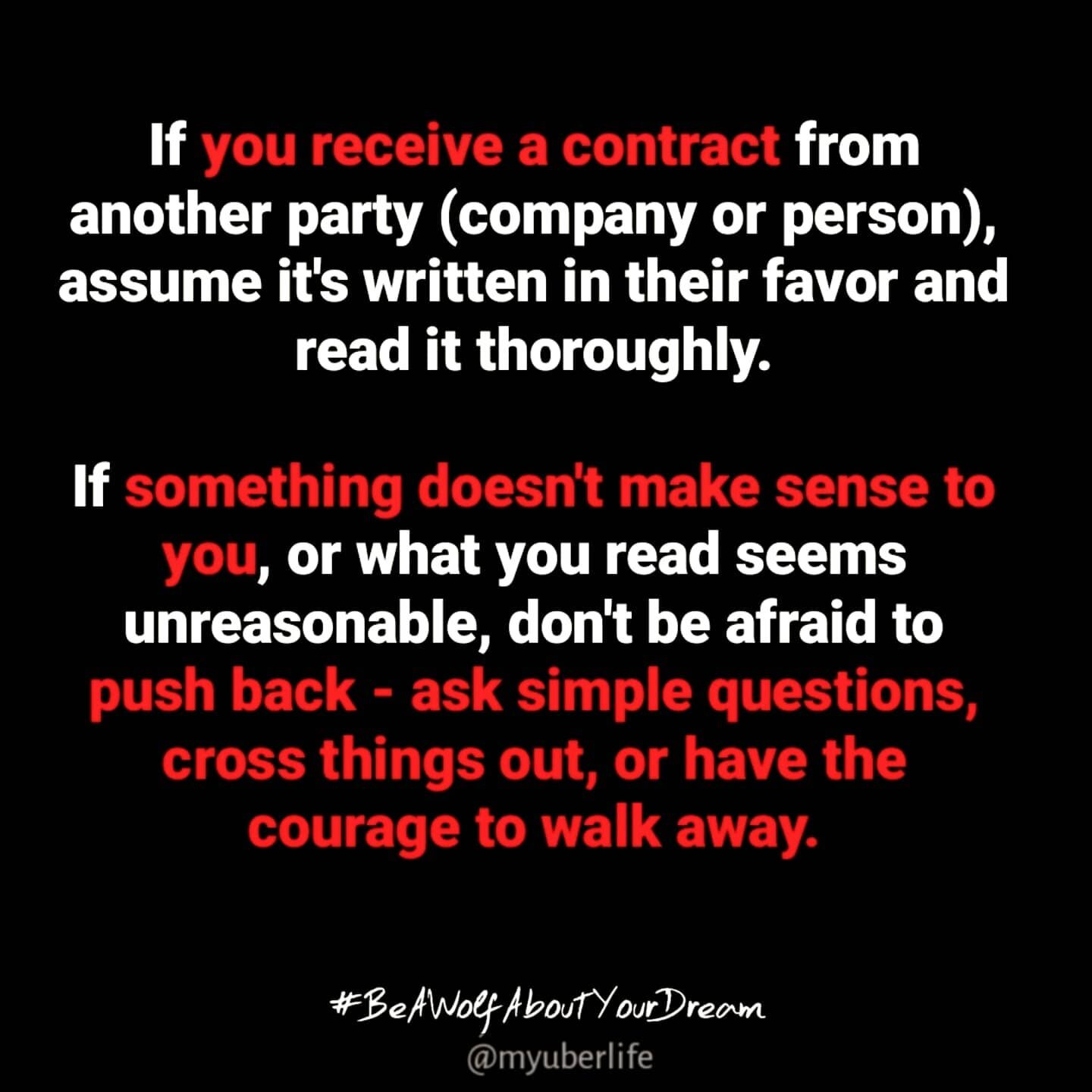 Contracts are essentially the written rules that govern the business relationship between you and another person or entity. Even if you have a solid lawyer who you trust, make sure YOU still read through the contract as well.
-
Mistakes and misinterp